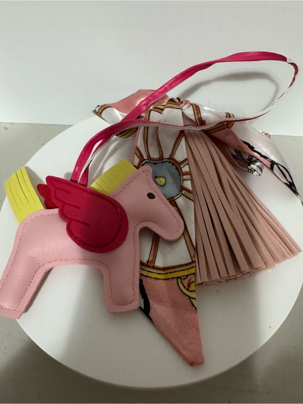 Pink Pegasus Bag Charm with Tassel